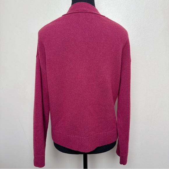 RAILS Womens Smal Cashmere Wool Button Lindi Magenta Cardigan - Picture 3 of 16